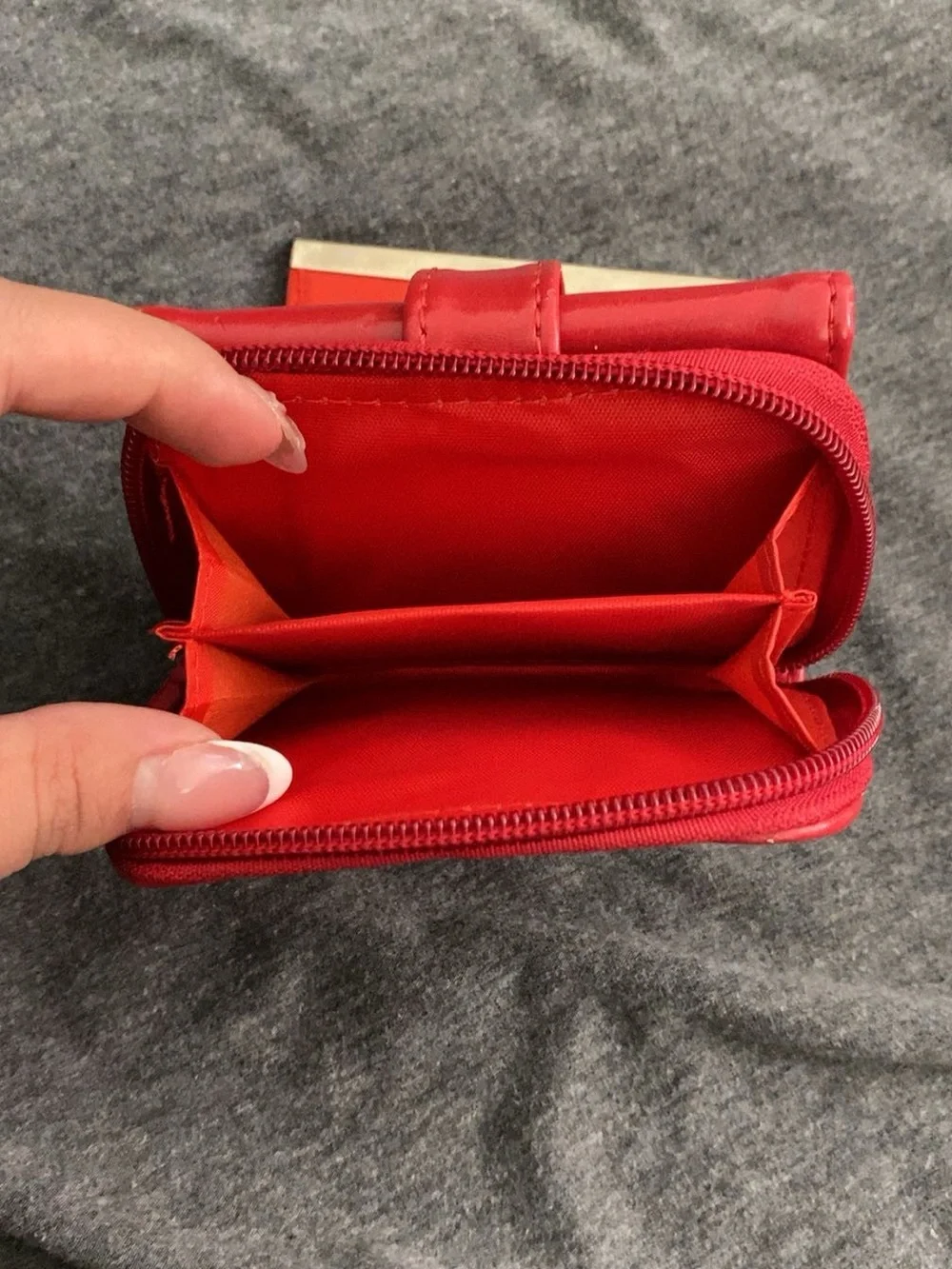 Red Wallet Women's Compact Wallet with Snap Closure